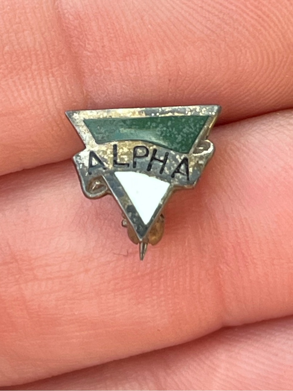 Small Antique Sterling Silver Fraternity Pin